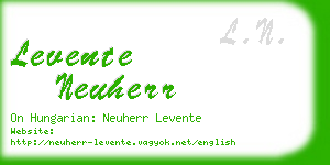 levente neuherr business card